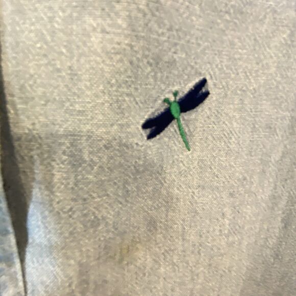 Vtg Warner Bros Tweety Bird Embroidered BLUE Women’s Denim Chambray Button Up L - Picture 7 of 9